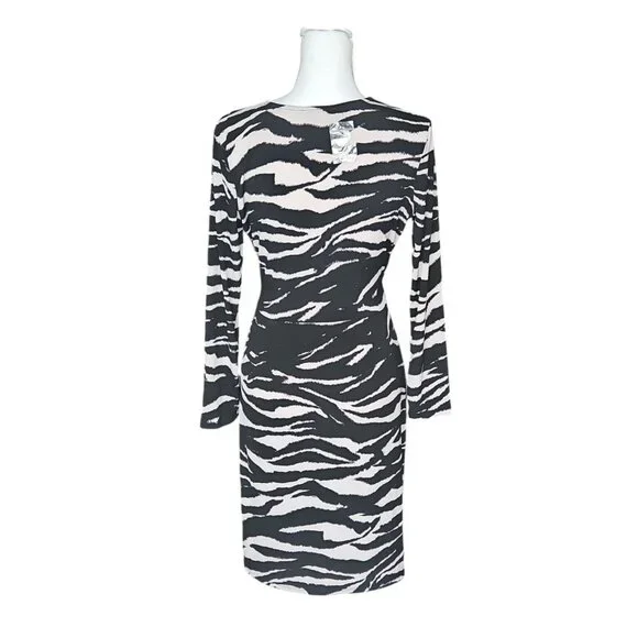Lark and Ro True Womens Medium iWrap Dress Long Sleeve Animal Print New No Tags - Picture 3 of 3
